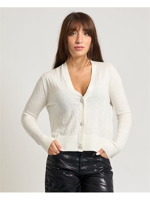 Cardigan donna AX con logo lettering ARMANI EXCHANGE | XW001315-AF16619F0060